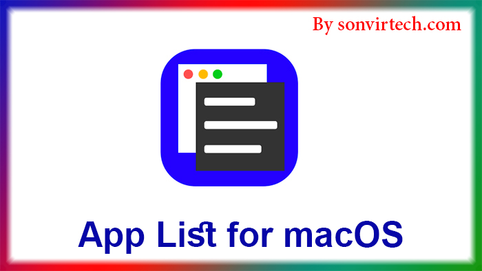 App List for macOS image